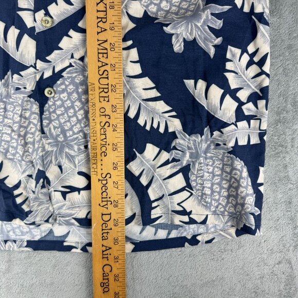 Kaylua Bay Resortwear Pineapple AOP Mens 100% Rayon Hawaiian Tropical Camp Shirt - Picture 6 of 7
